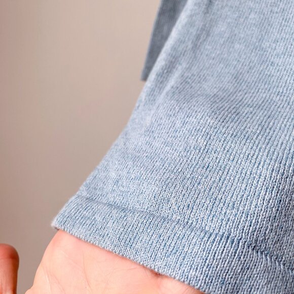 ❄️ Y2K Vintage Sky Blue Cropped Knit Preppy Minimalist Cardigan - Picture 2 of 7